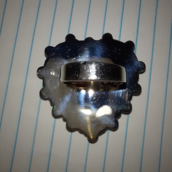 925 Sterling Silver Genuine Russian Azurite Ring - Picture 5 of 11